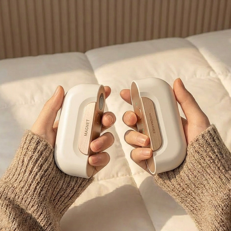 Rechargeable Magnetic Split-Type Design Hand Warmers Skin-Friendly Material