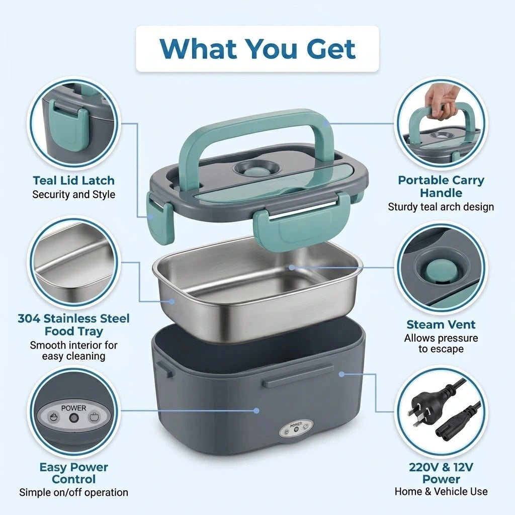 Portable Electric Lunch Box Food Heater
